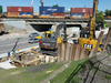 Pembina Jubilee underpass – transitway overpass foundation construction