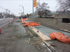 Sidewalk concrete poured at Chancellow Matheson bus stop