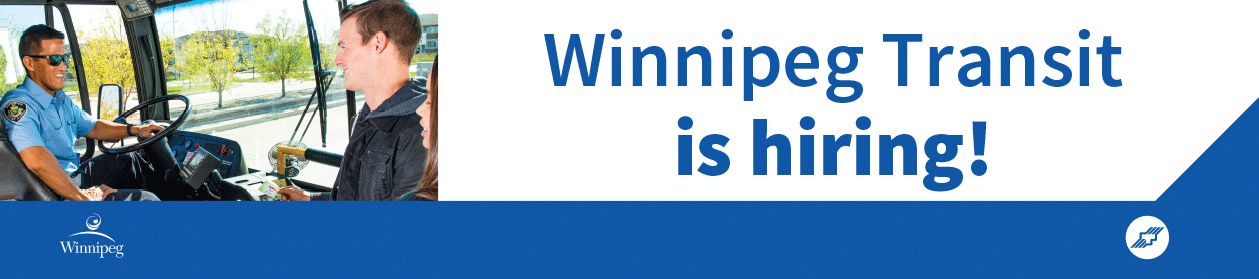Winnipeg Transit is hiring banner