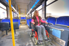 Priority seating for those traveling with mobility devices (forward facing)